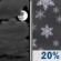 Tonight: A 20 percent chance of snow showers after 1am.  Mostly cloudy, with a steady temperature around 28. Southwest wind around 15 mph, with gusts as high as 30 mph. 